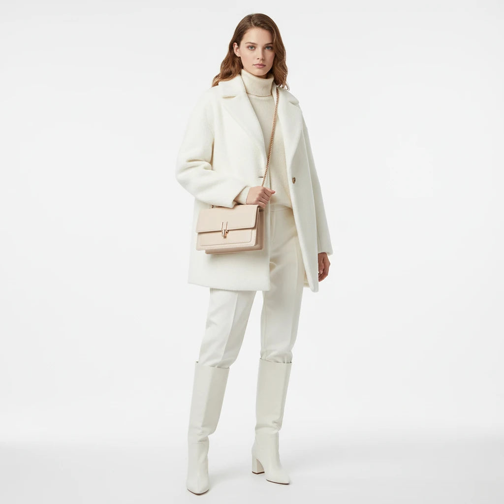 crossbody handbag with flip cover.