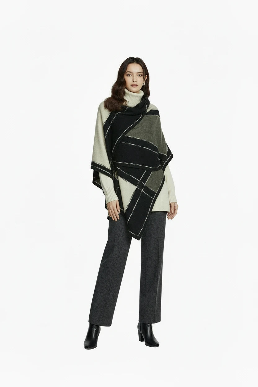 Fashion Printed Stripe Cotton Shawl