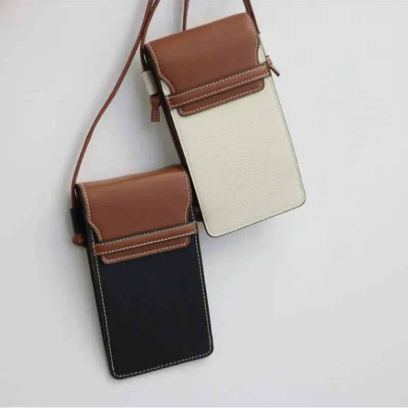 Mini leather crossbody mobile phone bags / free customized initials.