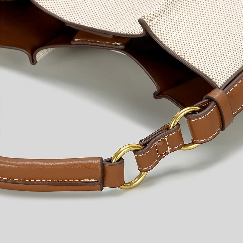 Luxury Canvas Leather Bucket Designer Crossbody Handbags.