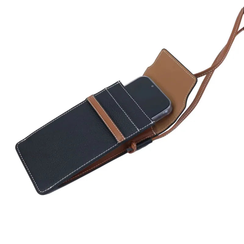 Mini leather crossbody mobile phone bags / free customized initials.